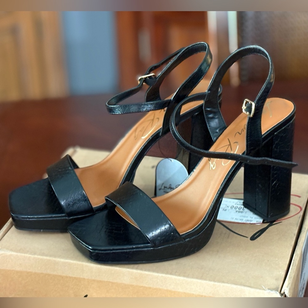 Elegant Black Women's Block Heel Sandals